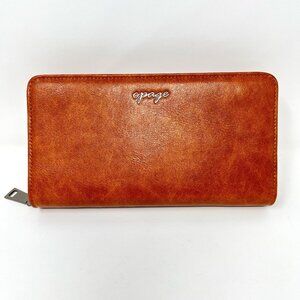 NEW Women's Opage Leather Wallet Zip Clutch Wallet Purse Money Large Card Holder
